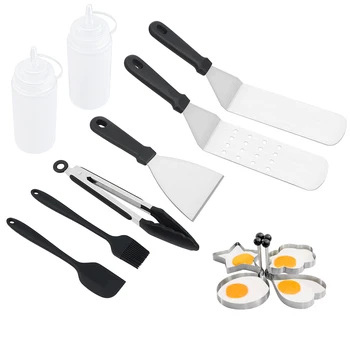 

8Pcs/12Pcs Professional BBQ Grill Tools Set Stainless Steel Barbeque Tools Set Outdoor DIY Grilled Meat Picnic Accessories