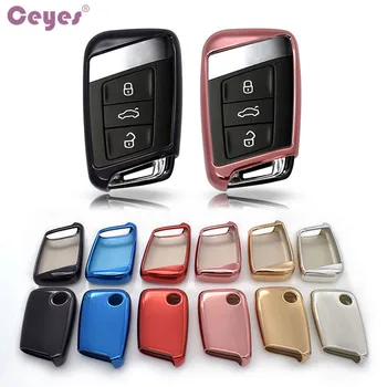 

Ceyes Car Styling TPU Auto Cover Case For Skoda Octavia For Volkwagen Passat B8 VW Tiguan L Golf Gte 2017 Key Shell Car-Styling