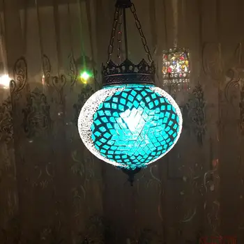 

Bohemia turkish moroccan pendant light handmade mosaic stained glass Corridor Stairwell cafe restaurant hanging light lamp