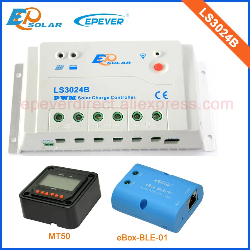

PWM LS3024B 30amp 30A Regulator solar panels Battery Charge Controller with MT50 and bluetooth function