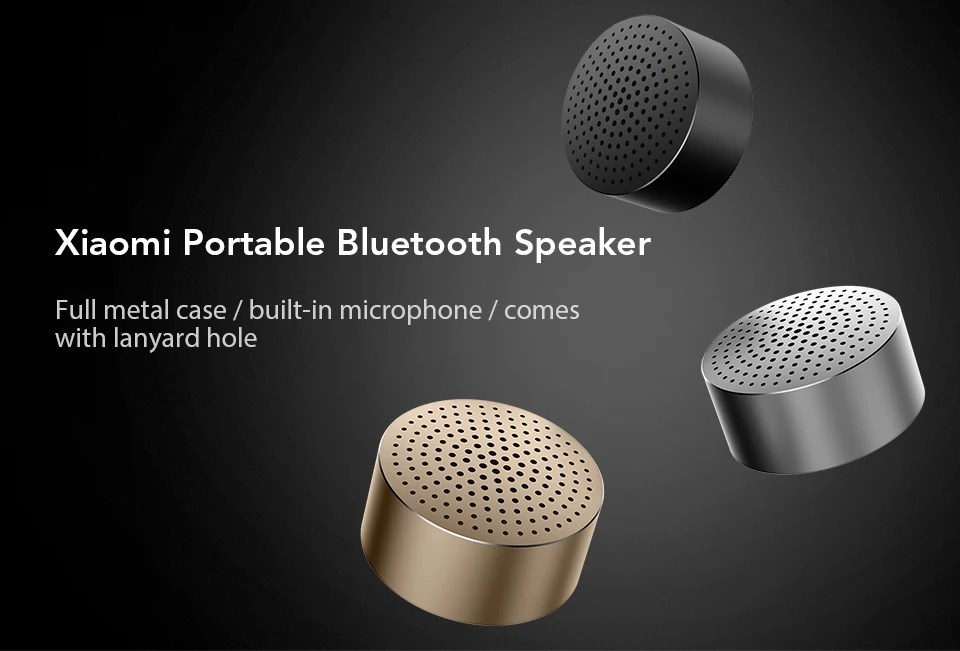 Original Xiaomi Bluetooth Portable Speaker with Mic Headset Speaker Metal Steel Stereo (1)