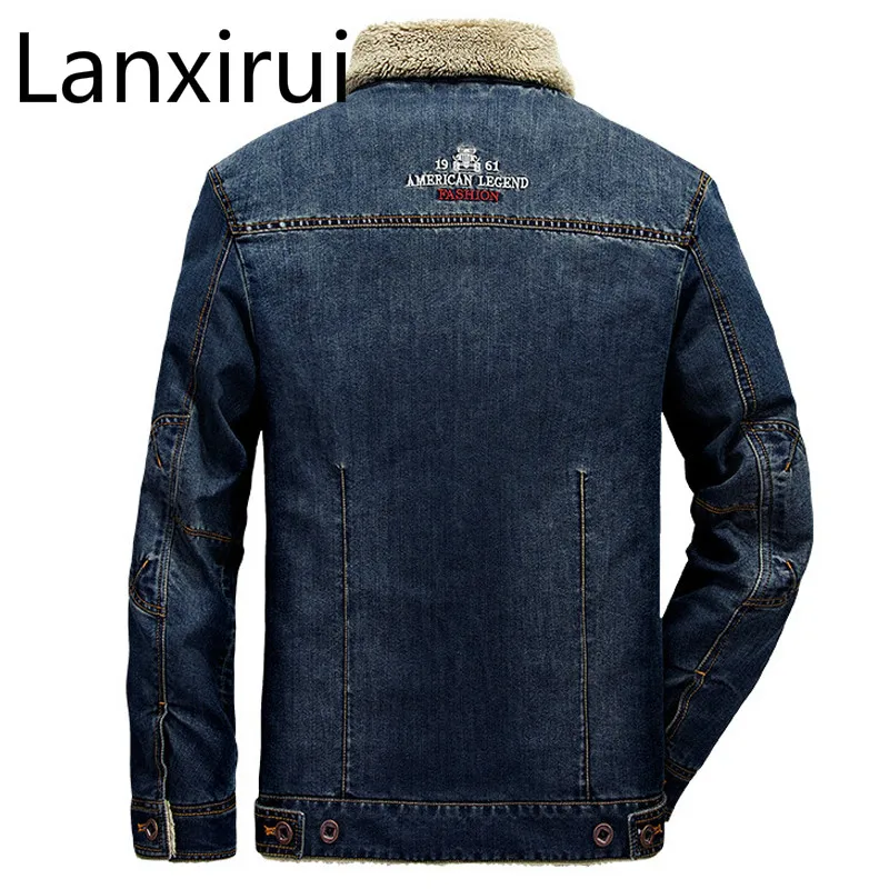 Мужские куртки, зимняя джинсовая куртка, Мужская модная Плотная хлопковая ковбойская джинсовая куртка, Jaqueta Masculino, военная тактическая куртка 4XL