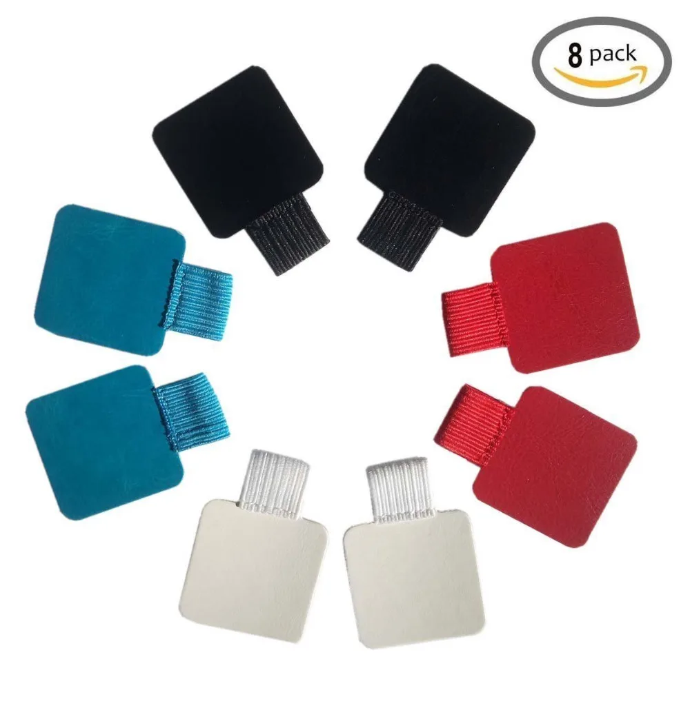 

XRHYY 8 PCS Self-adhesive Pleather Pen & Pencil Holder with Elastic Loop for Journals Planners and Calendars ( Multil Color )