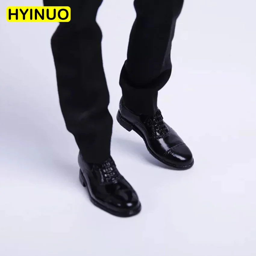 1:6 Scale Leather Shoes Matching Suit Straight in Leather Shoes Model ...