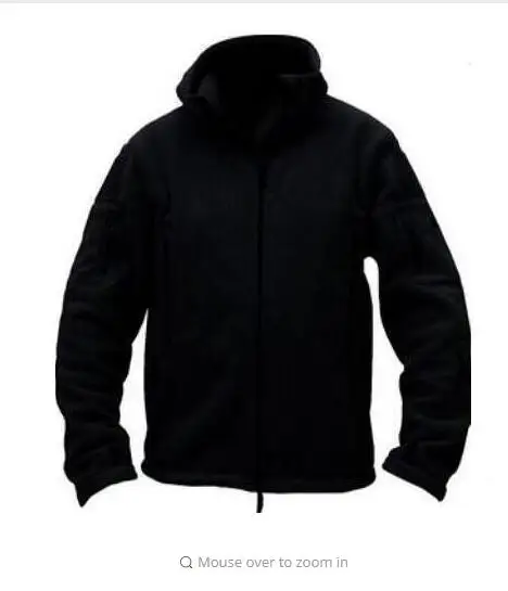 Высокое качество TAD Акула мягкая оболочка куртка уличная теплая подкладка флис холодный заряд Размер S-XXL - Цвет: BLACK