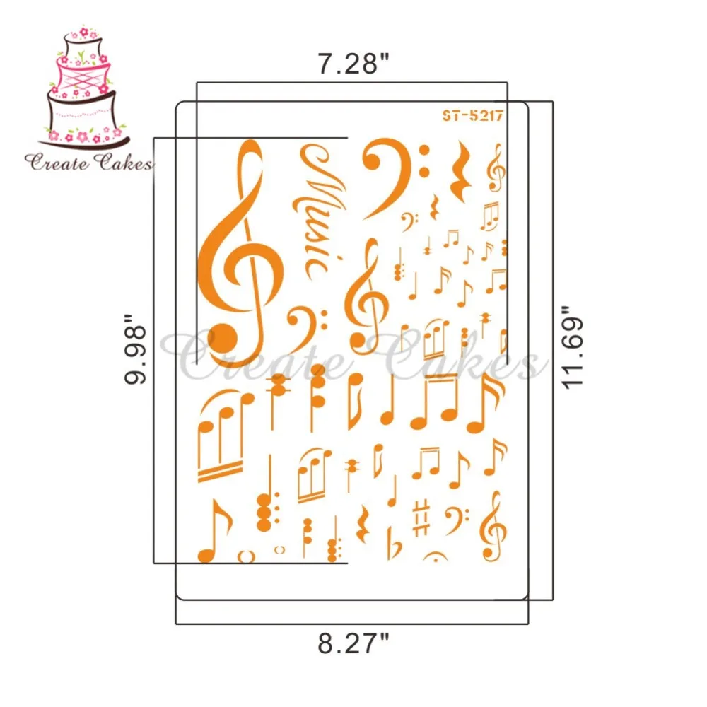 Музыкальные ноты трафареты для стен картина штамп для скрапбукинга альбом декоративное тиснение DIY ремесло бумажная карта цветок шаблон