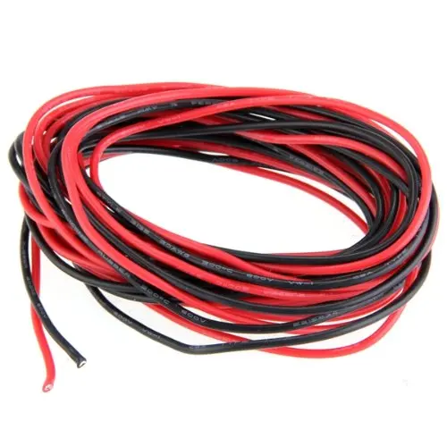 1 метр красный + Черный силиконовый провод 16AWG 18AWG 20AWG 22AWG 24AWG 26AWG термостойкий