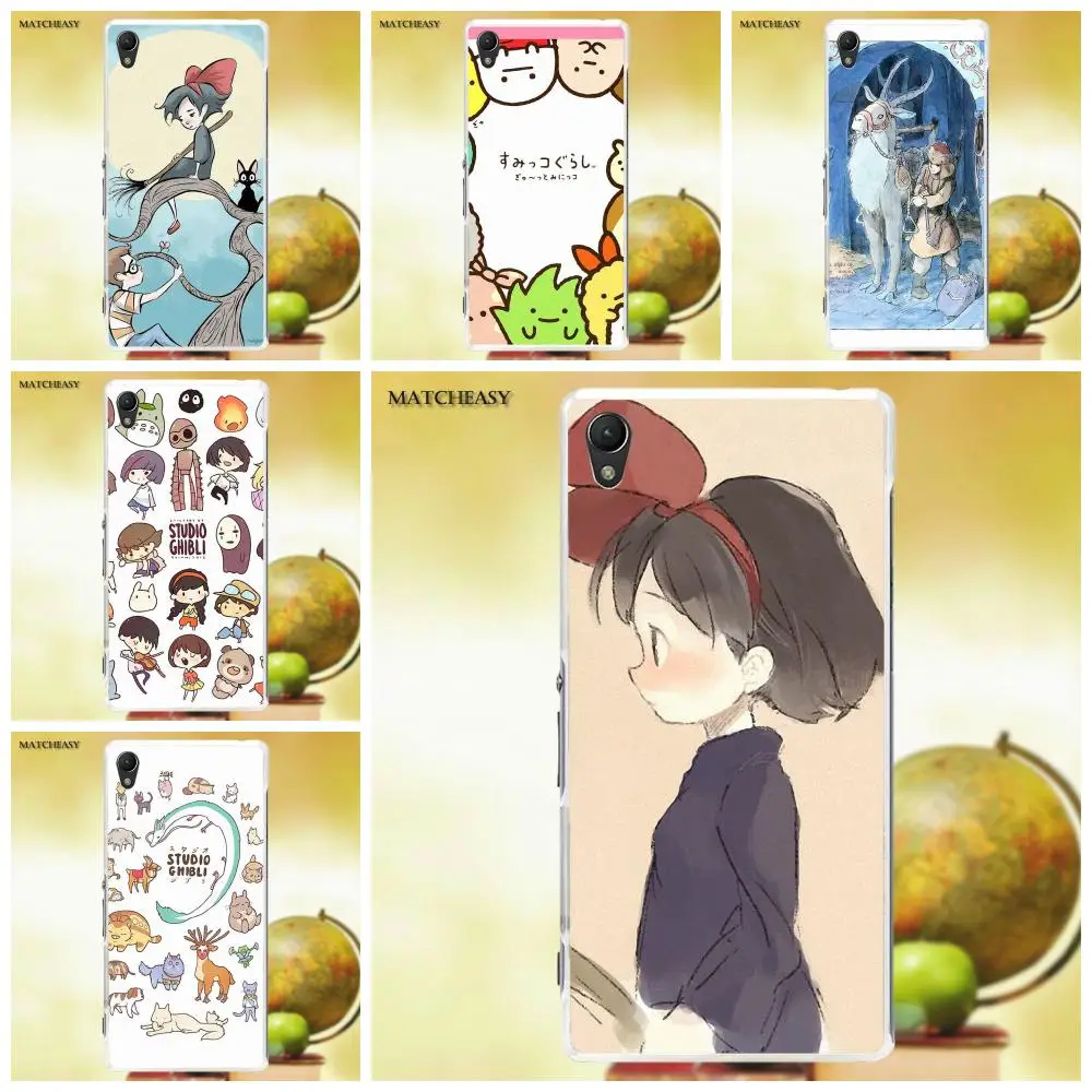 Oedmeb для Sony Xperia Z Z1 Z2 Z3 Z4 Z5 compact Mini M2 M4 M5 T3 E3 XA мягкий чехол Kawaii Studio Ghibli Character Doodles |