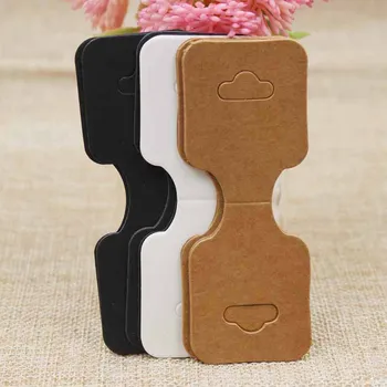 

90*35mm wholesale blank Kraft /white/ black jewelry display card hair accessories package display card tag for products display