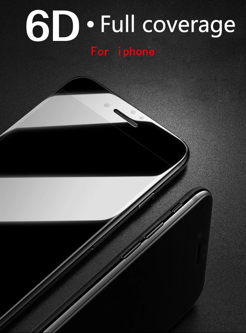 HICUTE 6D Защитное стекло для iPhone 6 защита экрана iPhone 6 6S 6 plus закаленное стекло на iPhone 6 6S plus защита экрана
