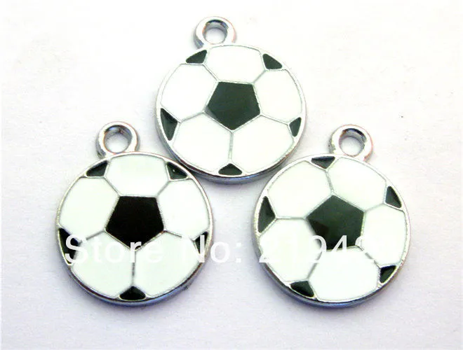 100pcs 19x19mm Football DIY Hang Charms Pendands Jewelry accessories Fit cellphone 100pcs 19x19mm Football DIY Hang Charms Pendands Jewelry accessories Fit cellphone