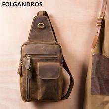 Дизайнерские брендовые нагрудные сумки из натуральной кожи винтажные мужские нагрудные сумки Многофункциональный унисекс классическая сумка через плечо с Чехлы для телефона