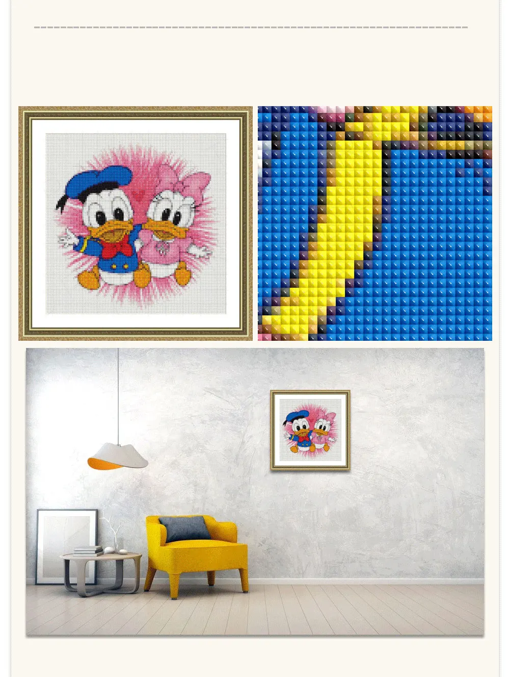 Ponto cruz com pintura de diamante