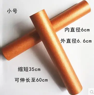 

High quality solid thick brown kraft paper cardboard cylinder round tube box with black logo printing