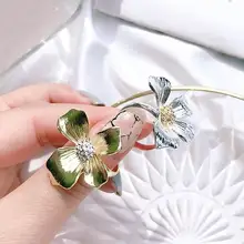 Adjustable Big Flower Rings For Women 2019 New Handmade Finger Ring Trendy Jewelry Gold/Silver Color Adjustable Big Flower Rings For Women 2019 New Handmade Finger Ring Trendy Jewelry Gold/Silver Color