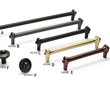 Probrico Black Cabinet Handle Furniture Hardware Stainless Steel Kitchen Door Knobs Cupboard Wardrobe Drawer Pulls 5 pcs high quality metal handle stainless steel handle drawer handle knobs for drawer wooden jewelry box furniture hardware