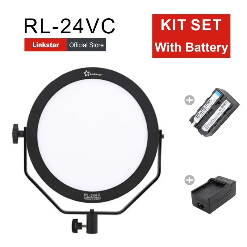 

Linkstar 24W Bi-color Ultrathin Soft Daylight LED studio Video Film Shooting Continuous Portable Pocket Light Dimmable kit