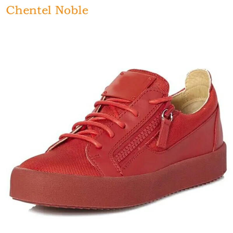 

2019 Brand Male Comfortable Loafers Men Casual Shoes Party Dress Shoes Men Flats Lace-Up Sneakers Red Black Colors Big Size