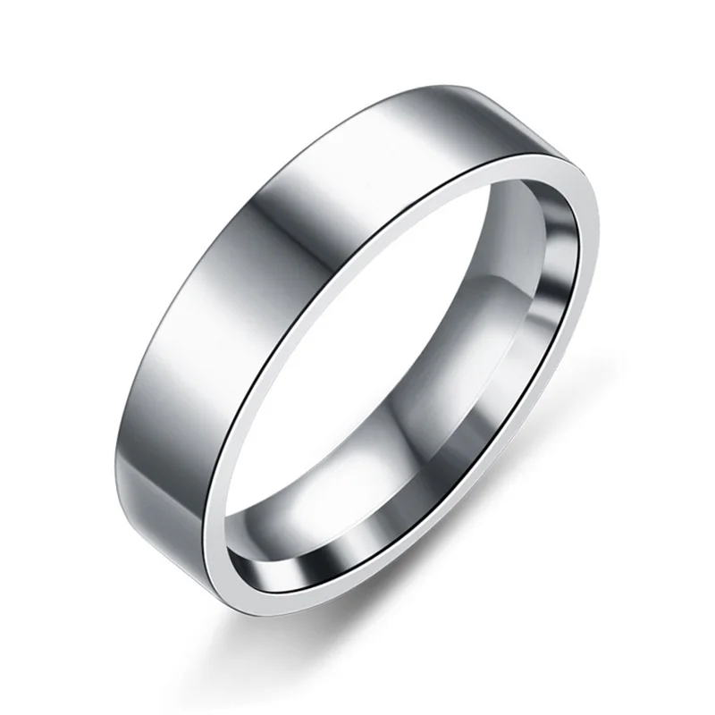 

Gold Silver Black Color Stainless Steel Rings for Women Simple Width 6mm Fashion Couple Rings Jewelry
