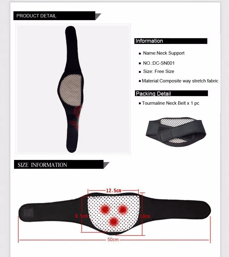 Турмалин для магнитной терапии нашейных ремней Массажер для воротниковой зоны позвонка защита спонтанная согревающий пояс массажер для тела шеи ремень