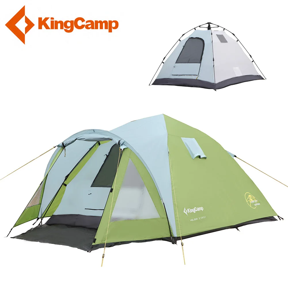 

KingCamp One Bedroom & One Living Room Camping Tent Double-layers Holiday 3-Person 4-Season Waterproof Luxury Family Tent