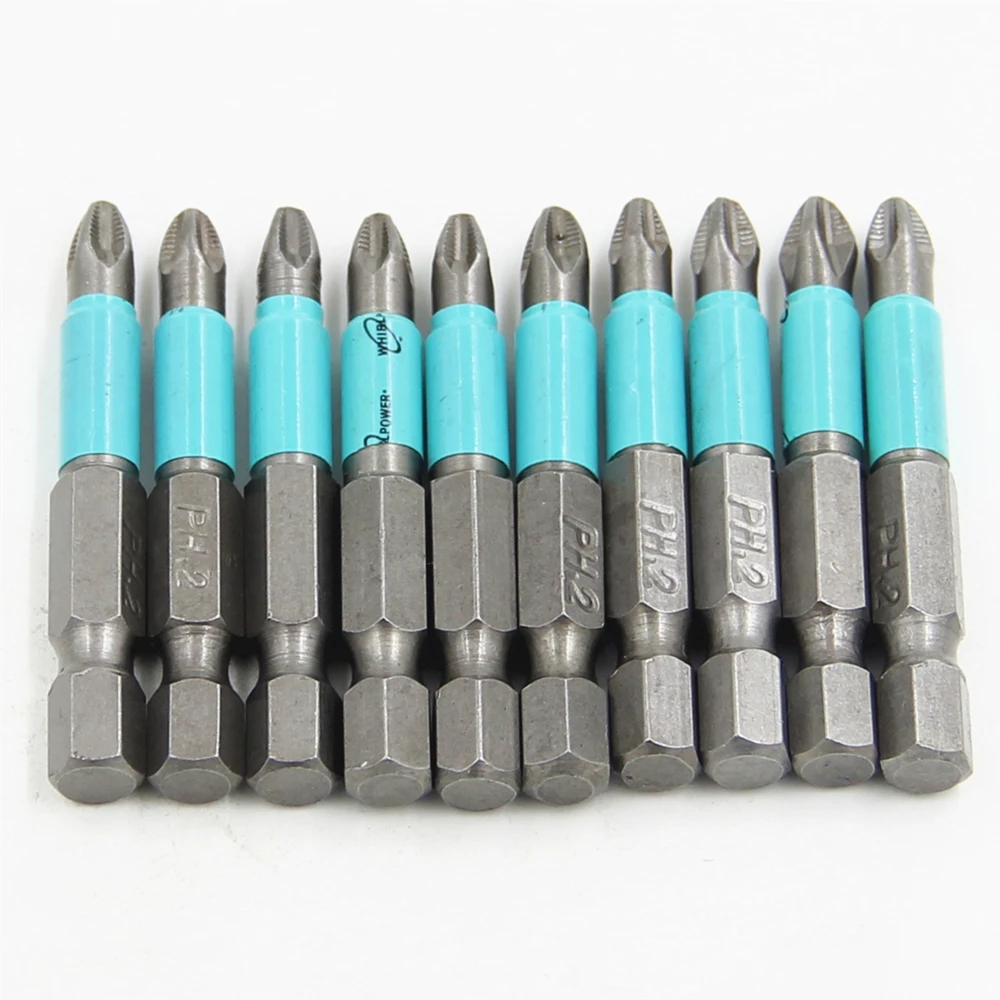 

10pcs/Set S2 Steel PH2 50mm non-slip Screwdriver bit Head Set Torx Hex Tri-Wing Spanner Cross-head Bits