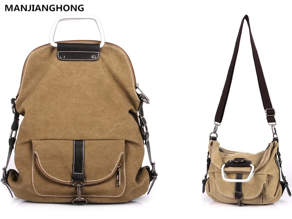 Manjianghong 2017 новый рюкзак плеча crossbody многофункциональный холст сумки досуга моды