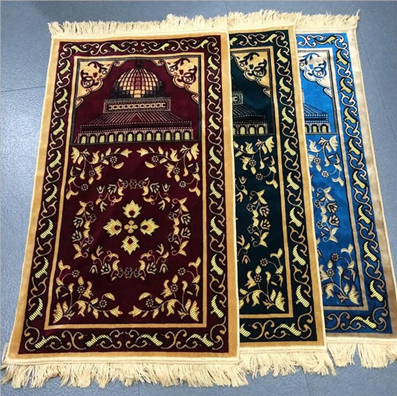 2016-red-blue-green-blanket-65-110cm-New-Muslim-Multicolor-Pocket-Size-Prayer-Travel-Rug-Islamic