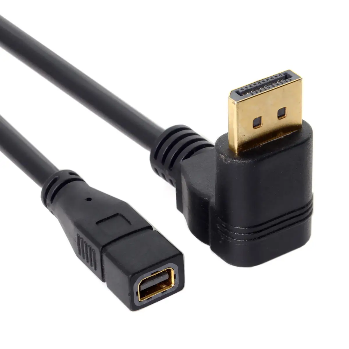 

Down & UP Angled DP DisplayPort 90 Degree to Mini DP DisplayPort Female Cable for Displays Monitors