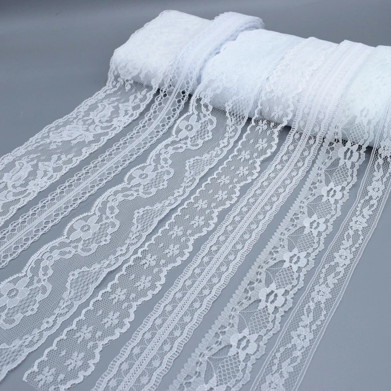 

10 yards lace ribbon lace trim DIY embroidered pure lace trim for lace fabric sewing white lace fabric african lace fabric