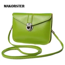 MAKORSTER Muchacha Del Verano Bolsas de Hombro Crossbody de Cuero de LA PU de Marcas Famosas Bolsa de Regalo de Lujo JM0933 Cerrojo Mini bolsos de Los Bolsos del diseñador