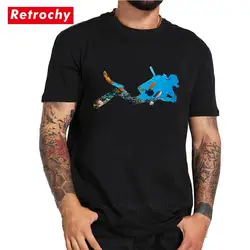 Морской мир Дизайн Diver Футболка мужская забавная подводная футболка Молодежная брендовая одежда для любителей дайвинга идеальный подарок