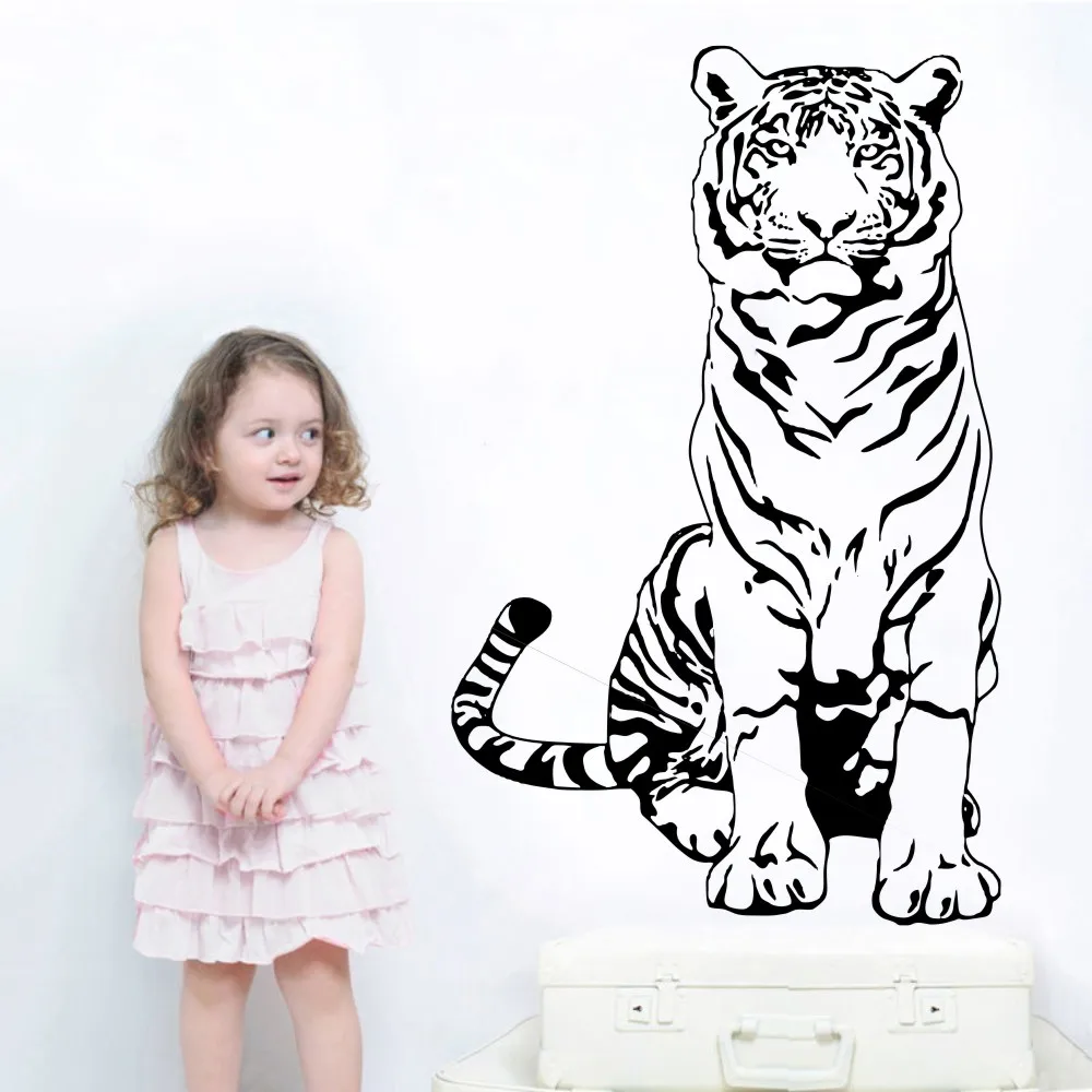 

Cool Tiger Wall Sticker Art Design Living Room Home Decor Wall Mural Waterproof Animal Series Wall Sticker Y-713