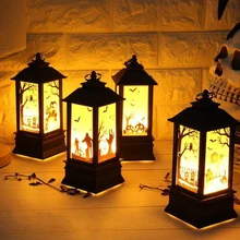 

1pc Halloween Artificial Flame Decor Pumpkin Decoration Witch Decoration LED Lights Handheld Oil Lamp LED Halloween Decoration