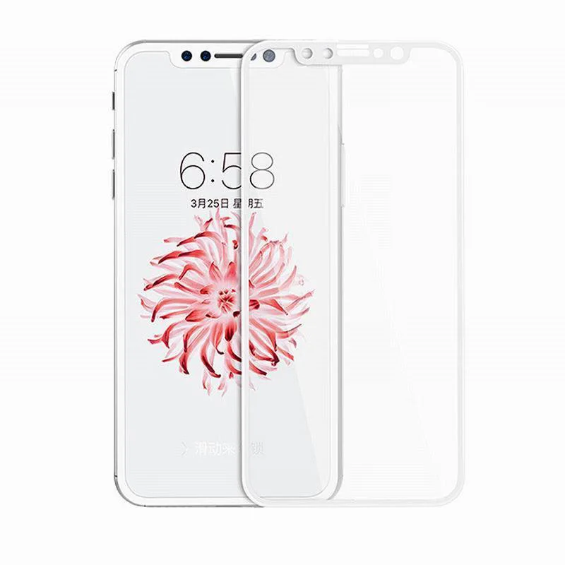 4D Full Cover Tempered Glass For iphone X 7 8 plus Anti-scratch Ultra Slim Thickness
 Screen Protector Film for iPhone 6 6s Plus