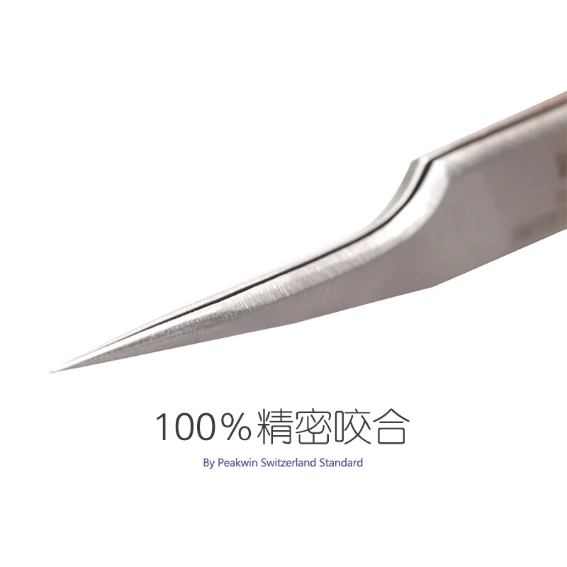 Murah 100% merek bulu mata pinset Stainless Steel anti statis superhard Extension Bulu Mata alat Penjepit Kualitas Terbaik