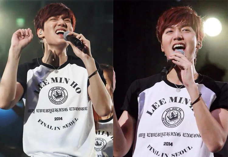 

Kpop Lee Minho fans T-shirt Seoul concert clothing Lee Min Ho support stuff The Hires leeminho Couples Lover's tee k-pop t-shirt