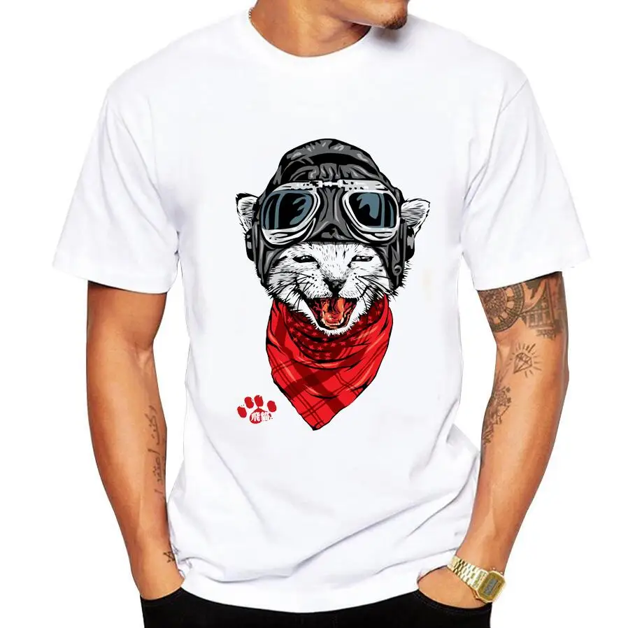 

New Arrival The Happy Cat Design short sleeve cute panda printed Men's t-shirt Harajuku funny tee shirts Hipster O-neck cool top