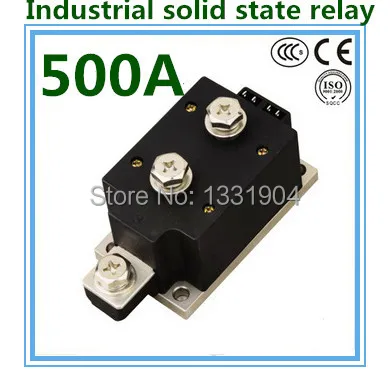 

LED indicator DC to AC SSR-H500ZF 500A SSR relay input DC 3-32V output AC1200V industrial solid state relay