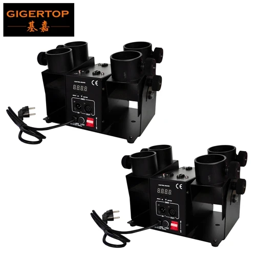 Gigertop TP-T181A-2 экономичная модель 4 Shot Confetti Cannon уплотненный Размер DMX 4 канала Дискотека вечерние пусковые установки для свадебной сцены - Цвет: 2