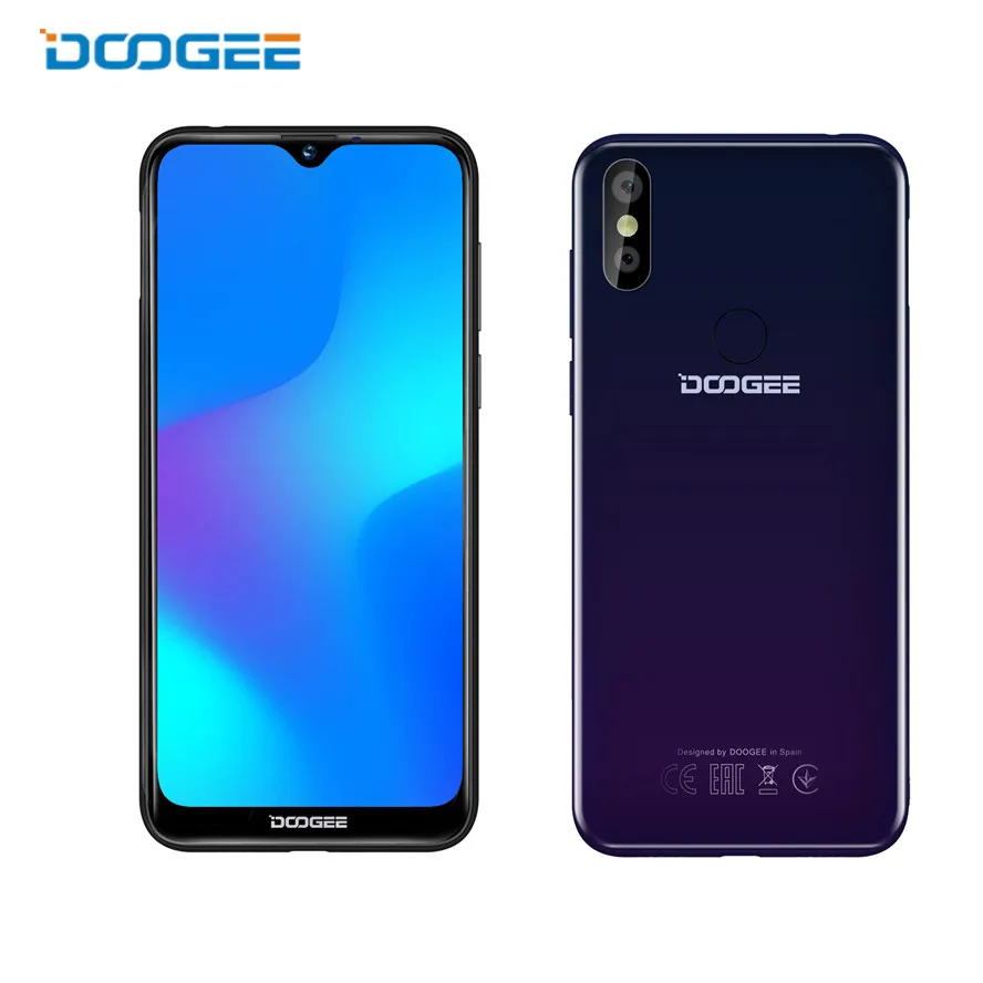 Doogee X90L Android 9,0 экран капли воды смартфон градиент задняя крышка 6," HD 3+ 32 ГБ 3400 мАч 8.0MP+ 5MP 4G LET мобильные телефоны