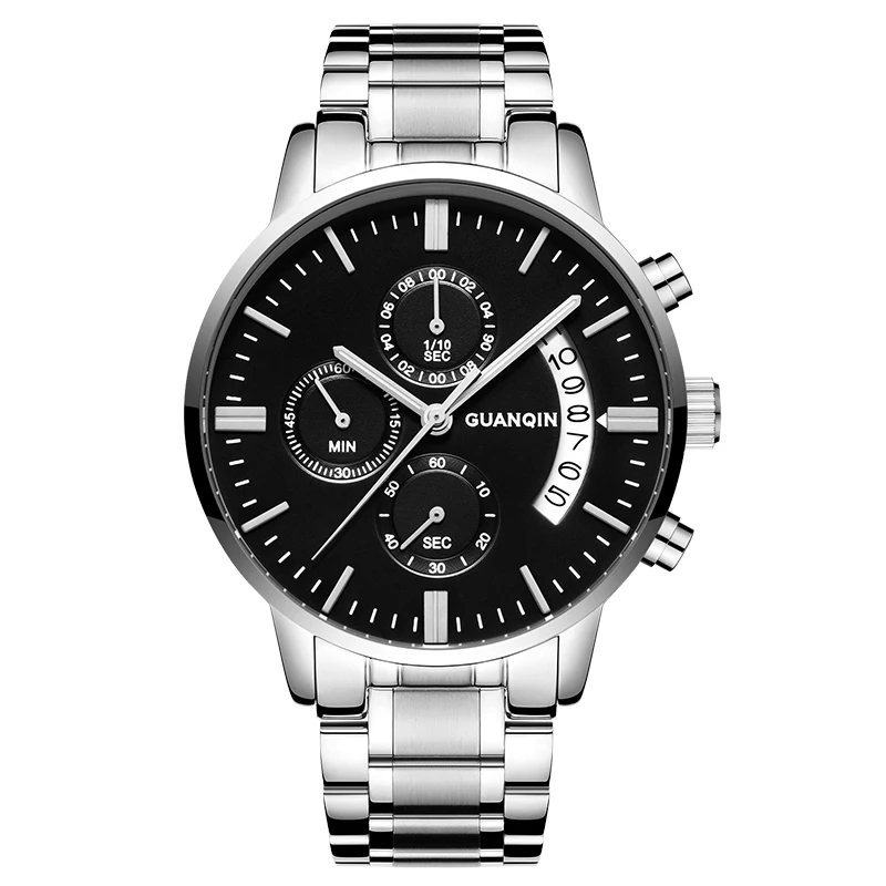

GUANQIN GS19053 watches men luxury brand Mens Sport Steel Watchband Quartz Clock Male Luminous Wrist Watch relogios masculinos