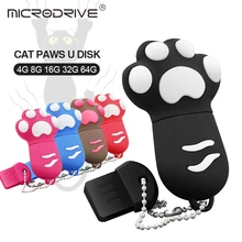 USB флеш-накопитель с милым когтем кошки, 6 цветов, ручка driv Stick, 4 ГБ, 8 ГБ, 16 ГБ, 32 ГБ, 64 ГБ, карта памяти, лучший подарок, флеш-накопитель, u-диск