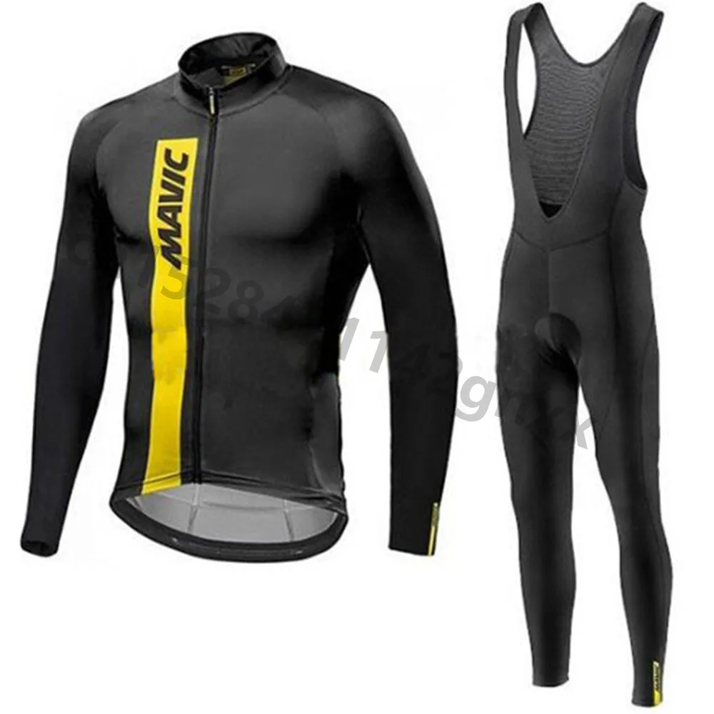 

2019 New Mavic Autumn Cycling Jersey Men Bike bib Pants Set Ropa Ciclismo Long Sleeve Spring Quick Dry Pro TEAM Maillot Hombre