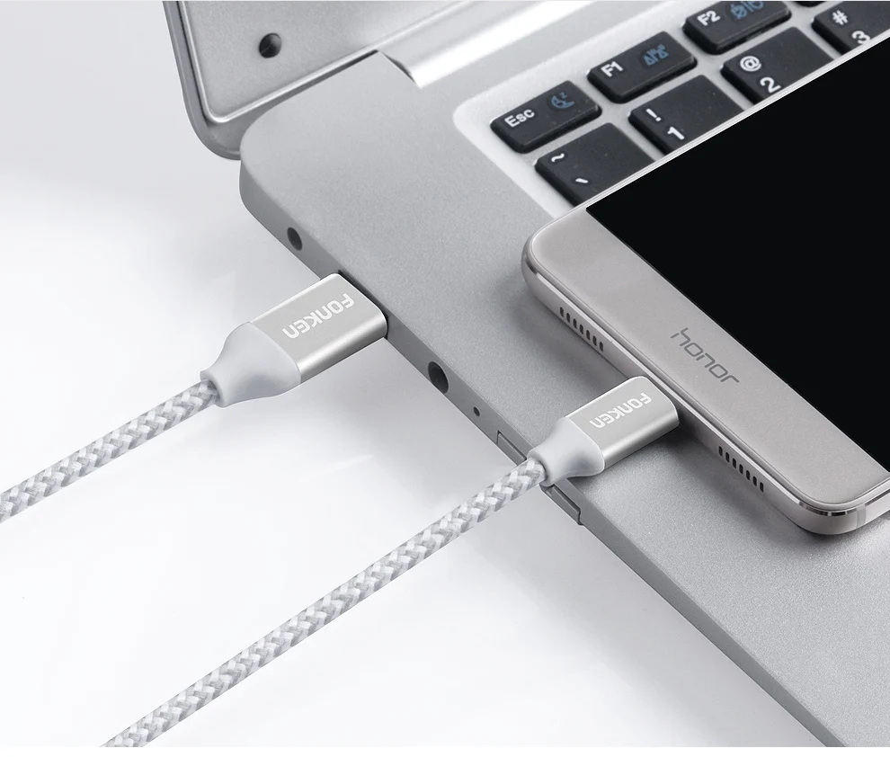 3 шт. FONKEN usb type C кабель быстрое зарядное устройство type-C Зарядка для телефона 2128AWG 3A USB C Быстрая зарядка Шнур для мобильного телефона шнур