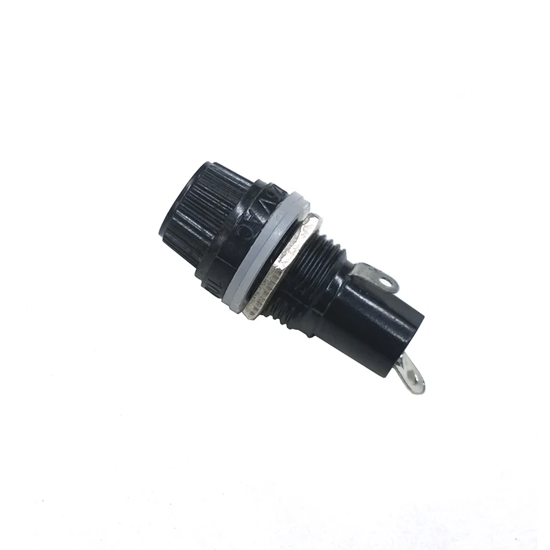 5 pcs/lot 5*20mm 10A 250V Glass Fuse holders 5x20 Black Insurance Tube Socket Panel Mount Fuse Socket Copper
