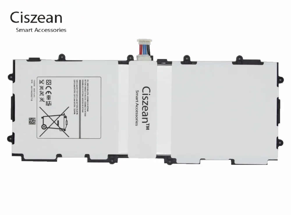 Сменный аккумулятор Ciszean T4500E/T4500C 1x6800 мАч для Samsung Galaxy Tab Tablet 3 10 1 P5200 P5210 P5220 P5213|battery for