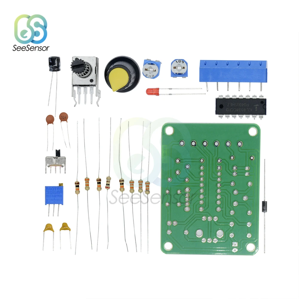 1 компл. ICL8038 монолитная функция генератор сигналов модуль DIY Kit синус квадратный треугольник электронная доска DC 12 В