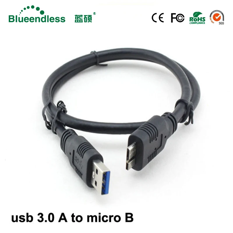 Кабель удлинитель USB 3 0 A Micro B 50 см usb кабель передачи данных для беспроводных