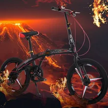 Новые 20 дюймов быстро складывающиеся велосипеды двойной дисковый тормоз подходит для дам студентов компактный велосипед дорожный